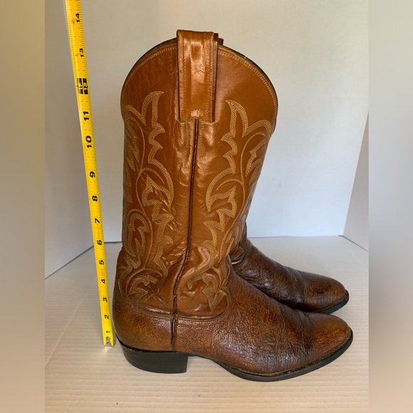 Vintage Justin Brown Leather Western Cowboy Boots Size 8D Rodeo - Picture 12 of 16